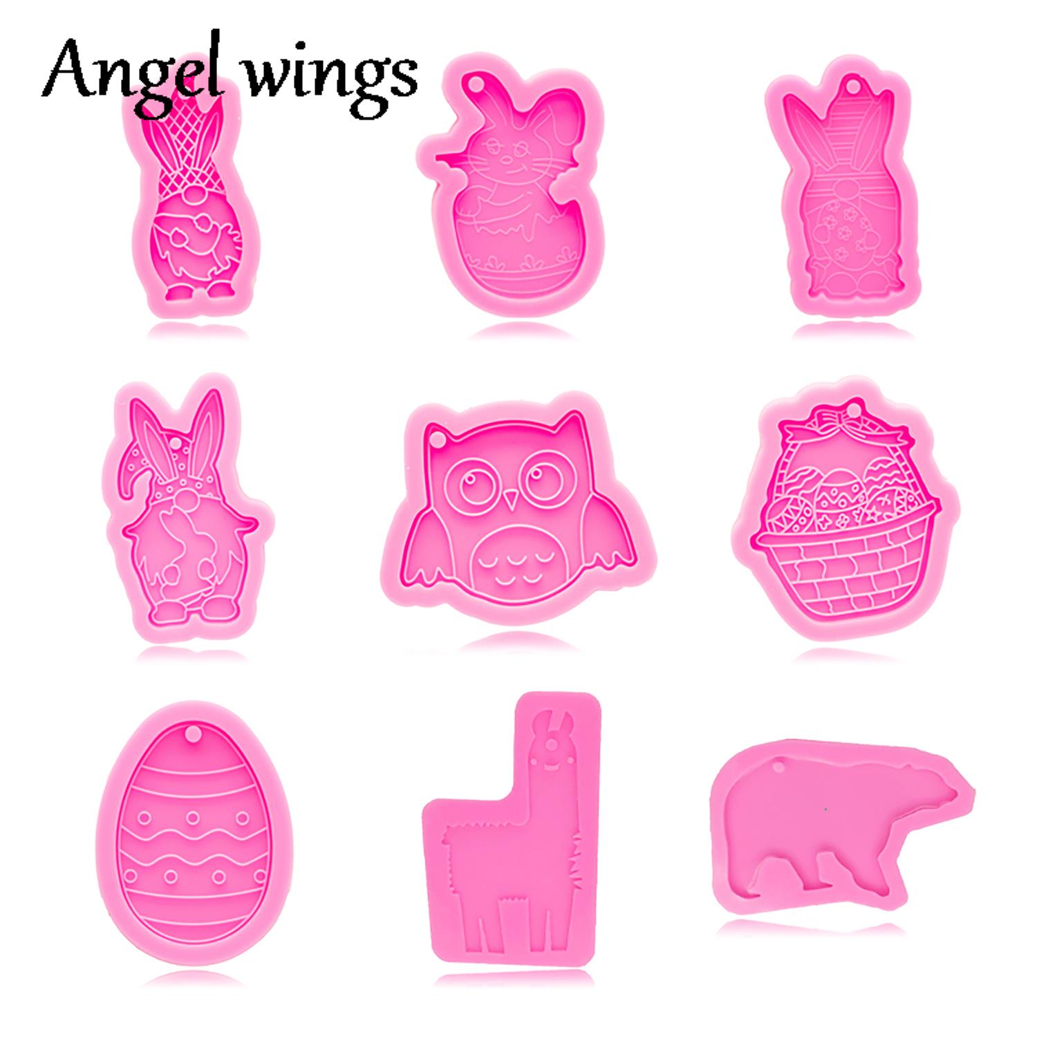 Bunny Cake Mold - DY0943 Silicone Easter Bunny/Egg/Owl/Bear Molds, Keychain