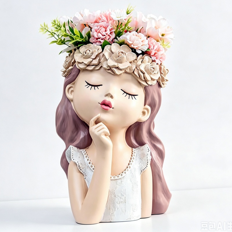 Potsticker Mold - Contemplative Flower Fairy Vase Large Silicone