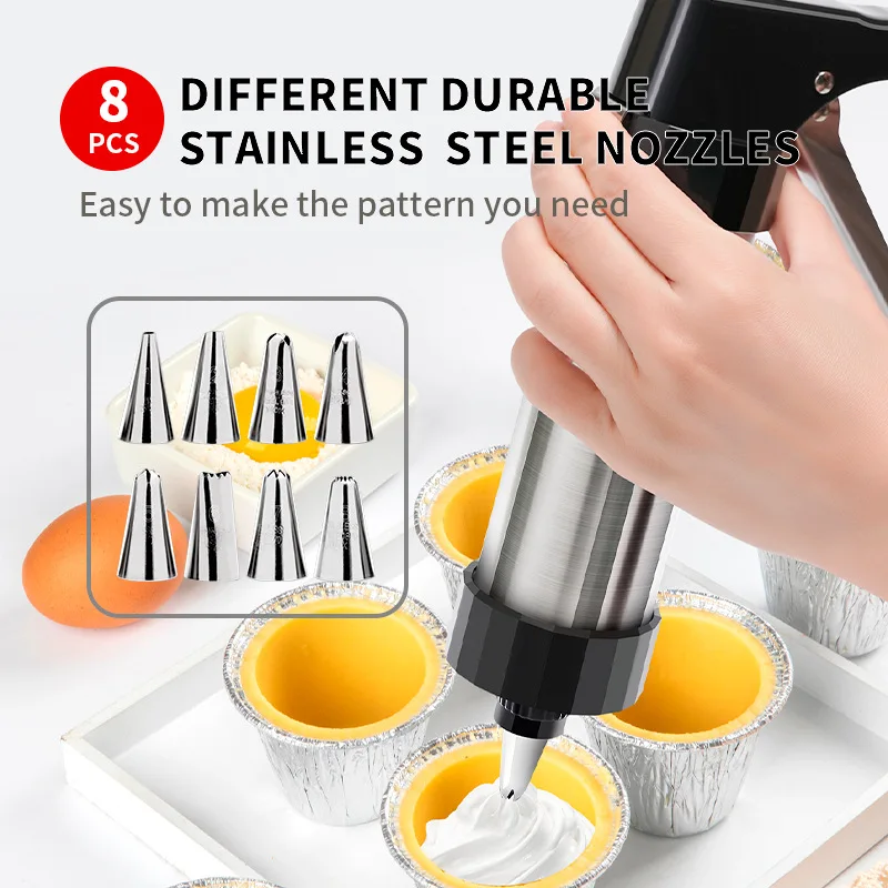 Cookie Press Gun Kit Stainless - Churros Maker Gun review and price