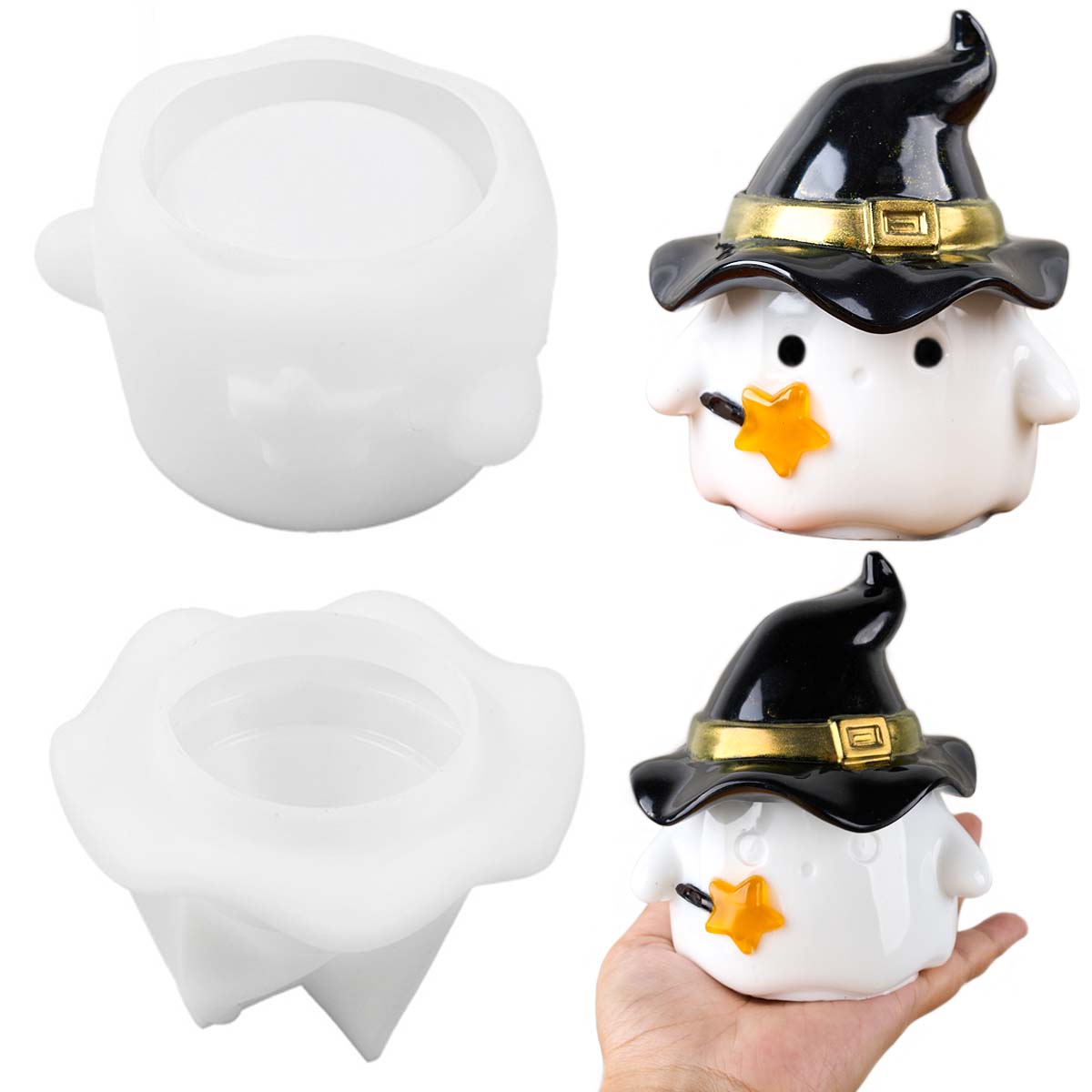 Hat Ghost Candle Jar Silicone  - Potsticker Mold review and price