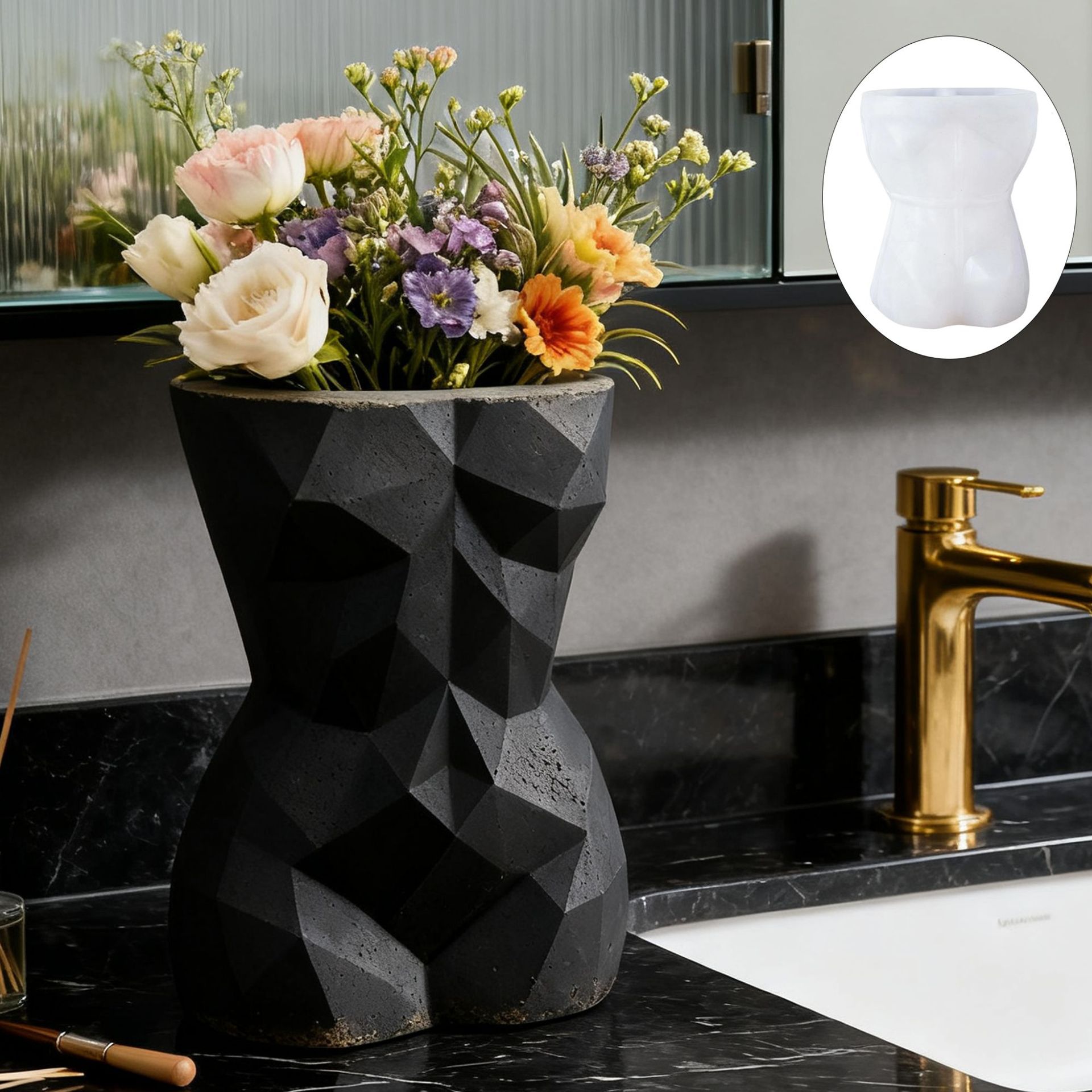 3D Geometric Female Body Flowe - Potsticker Mold review and price