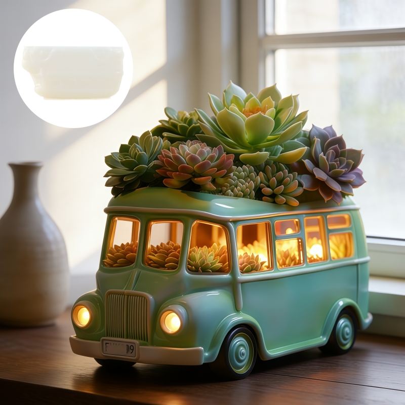 Bus succulent plant flowerpot  - Potsticker Mold review and price
