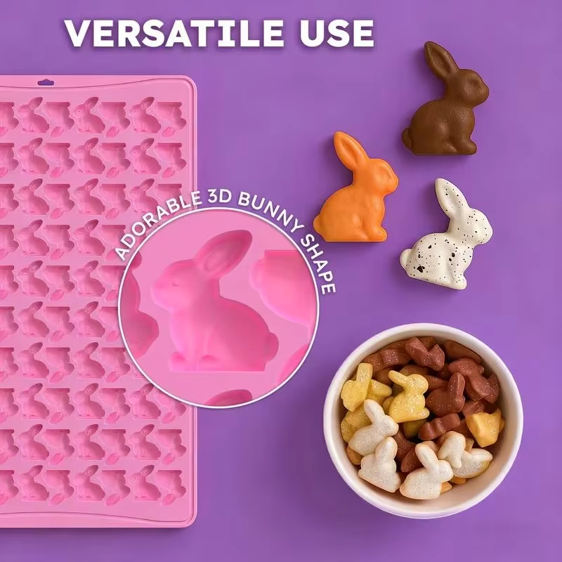 100Grid Silicone Rabbit Gummy  - Bunny Cake Mold review and price