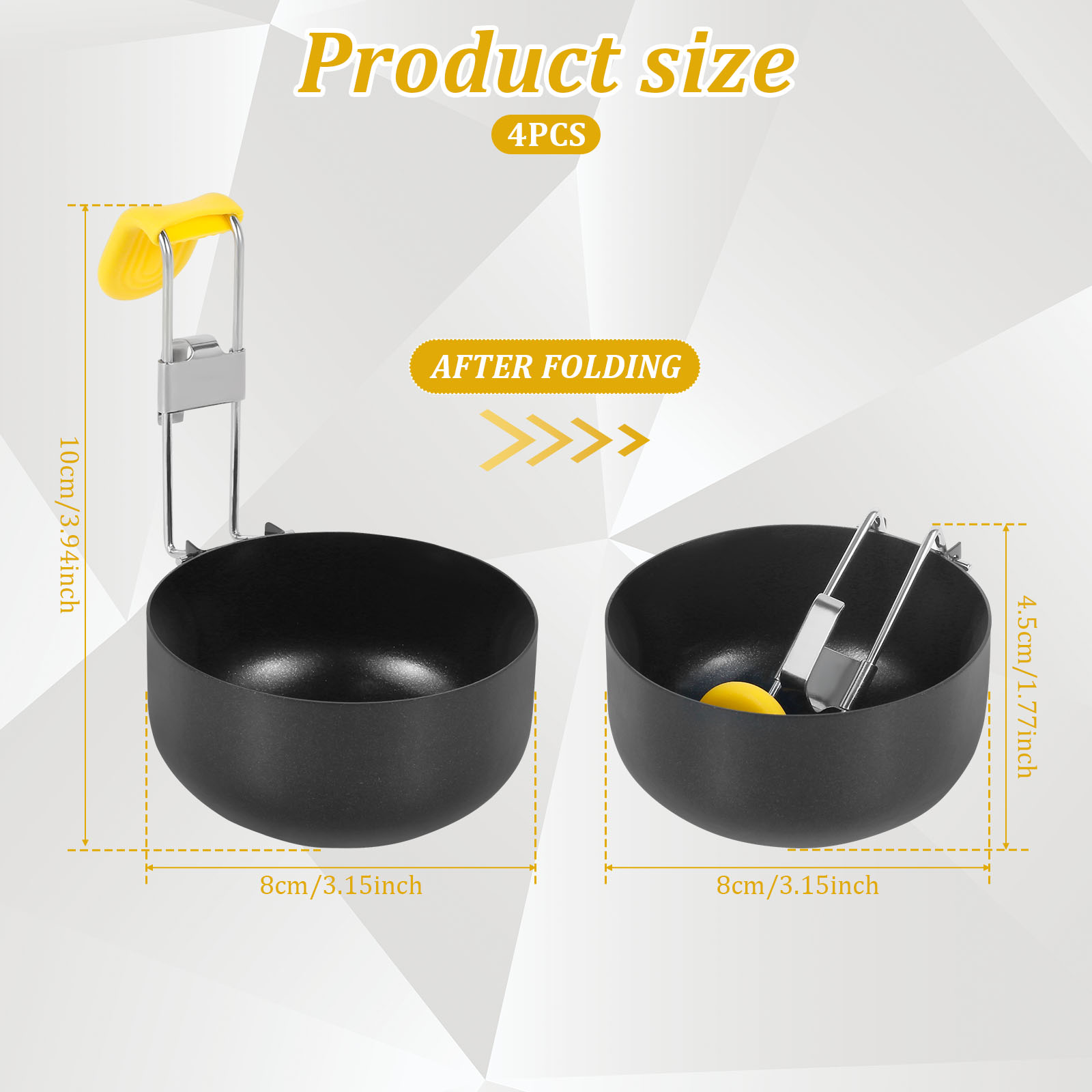4 Pack Stainless Steel Egg Poa - Mini Pancake Griddle review and price